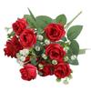 DIY Artificial Rose Bouquet 10 Heads Artificial Camellia Peony Flowers  Home Decor