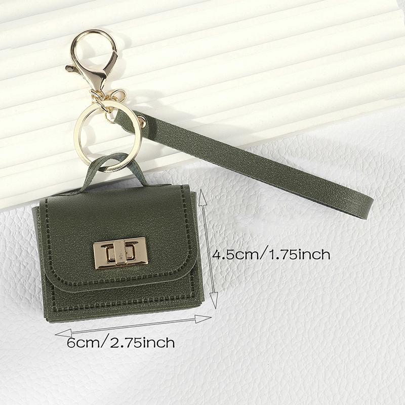 Creative Mini Leather Hangbag Bag Hanging Decoration Versatile Bag Pendant  Coin Purse Keyring Mini Headphone Bag Pendant