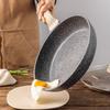 CAROTE Flachbodenpfanne, Steakpfanne, Antihaftpfanne für den Heimgebrauch, Titanpfanne, Kleine Bratpfanne für Spiegeleier für Induktionsherd, 24cm ohne Deckel