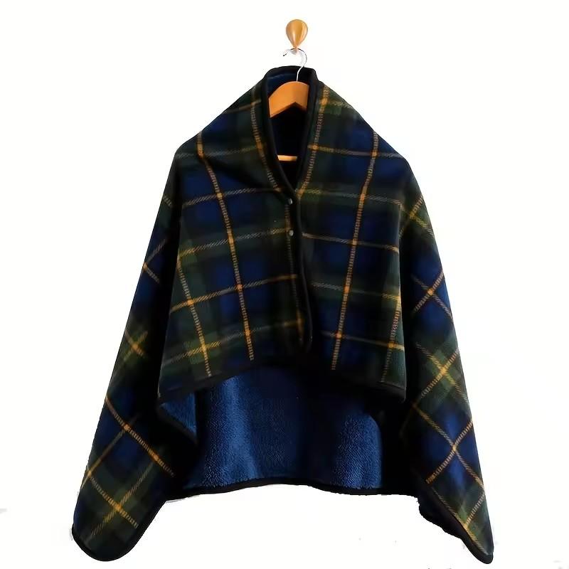 1PC Flannel Shawl Blanket Wearable Lazy Casual Office Warmth Shawl Blanket for Comfort And Style