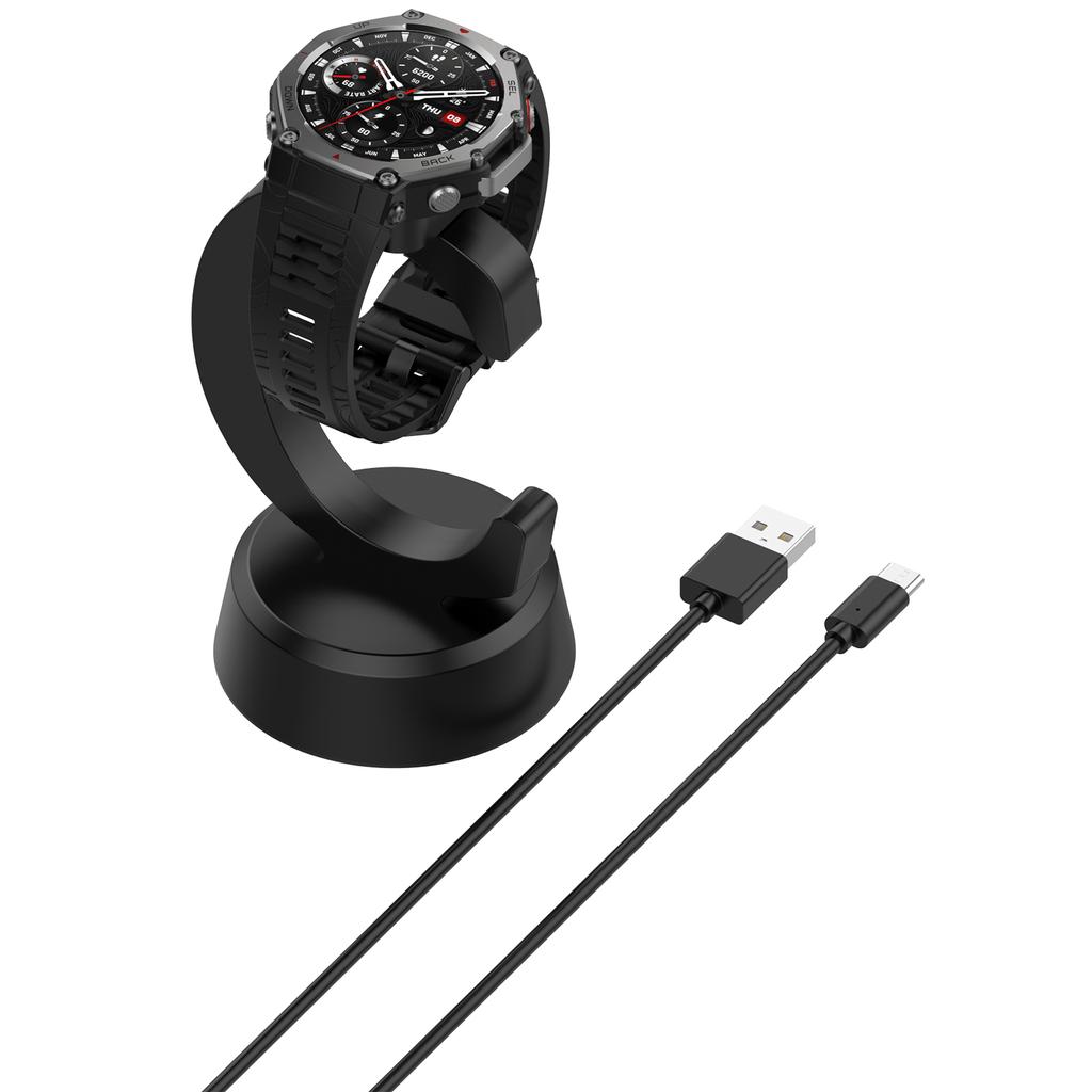 Ladekabel für Huami Amazfit T-Rex 3 Pro 48mm/44mm/3/Helio Armband/Balance Smartwatch Ladegerät C-Form Magnetischer Anschluss