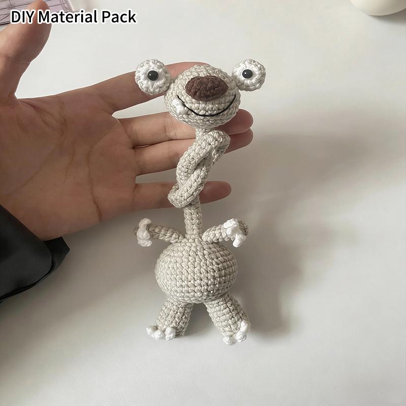 

Милий тваринний пряжа ручної роботи DIY В язання Матеріал Сумка Довга шия Лінивець Качка Пряжа В язання Підвіска для підвішування Домашній Декор Прикраса (As shown-15470)-