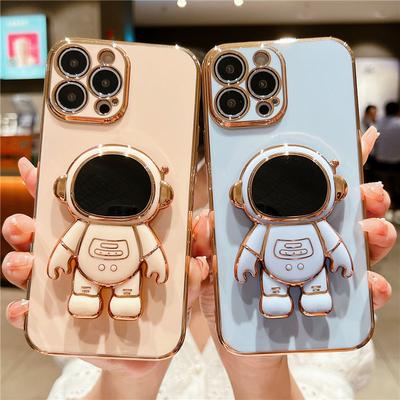Capa dobrável de astronauta para iPhone 14, 13, 11, 12 Pro Max, XS Max, XR, 13Pro, 14 Plus, capa macia à prova de choque