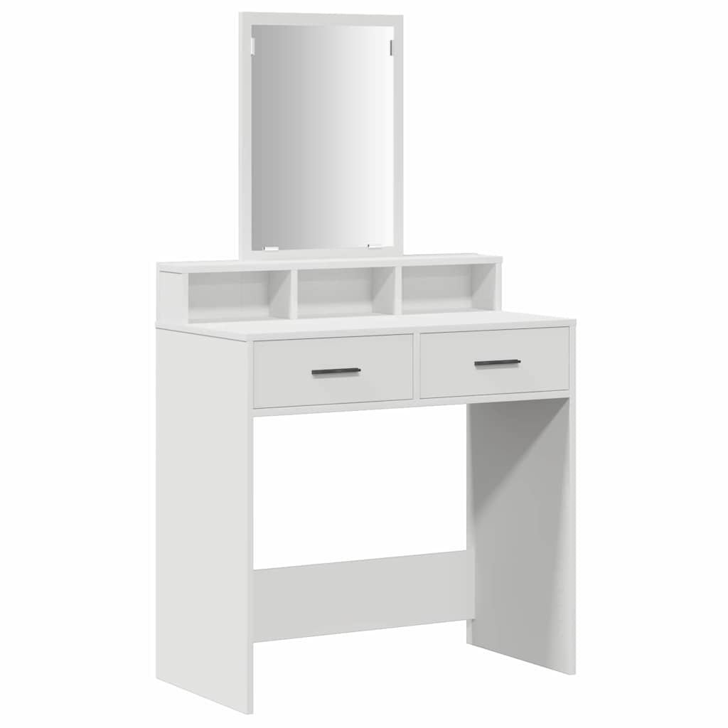 Makeup Table with Drawers White 79 x 41 x 140 cm Engineered Wood