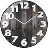 Wall Clock Automatic Reception Analog Quiet Interior Silent Movement Art Ottostyle.jp Dome-shaped Radio-controlled [Black]