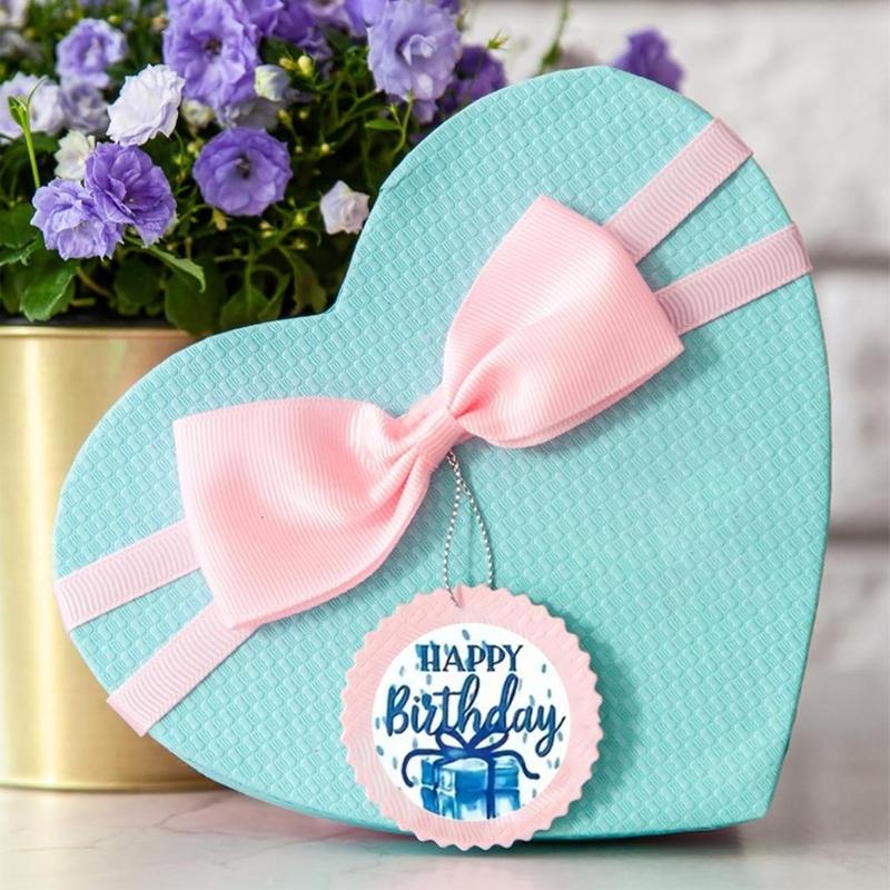 Birthday Package Labels Roll 1 Inch Round 500 Count Paper Seals for Favor Bags, Gift Boxes, Envelopes and Handmade Package Closing