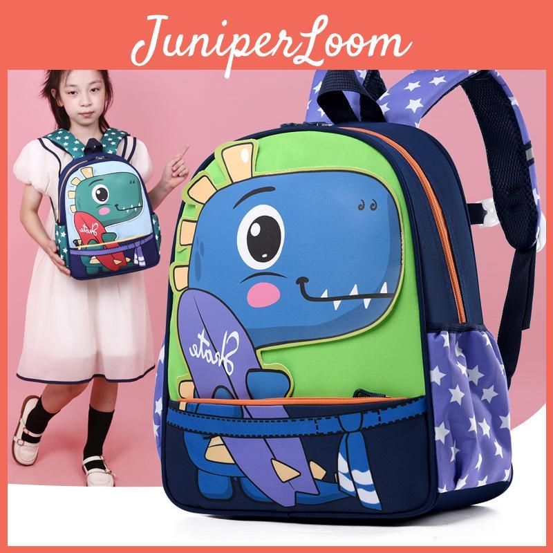 Cartoon Dinosaur Kids Backpack With Breathable Oxford Fabric For Preschool Children