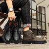 Autumn Men's Boots Are Comfortable High-top Martin Boots, New Retro Style, Heightened Platform-soled Motorcycle Toe Boots