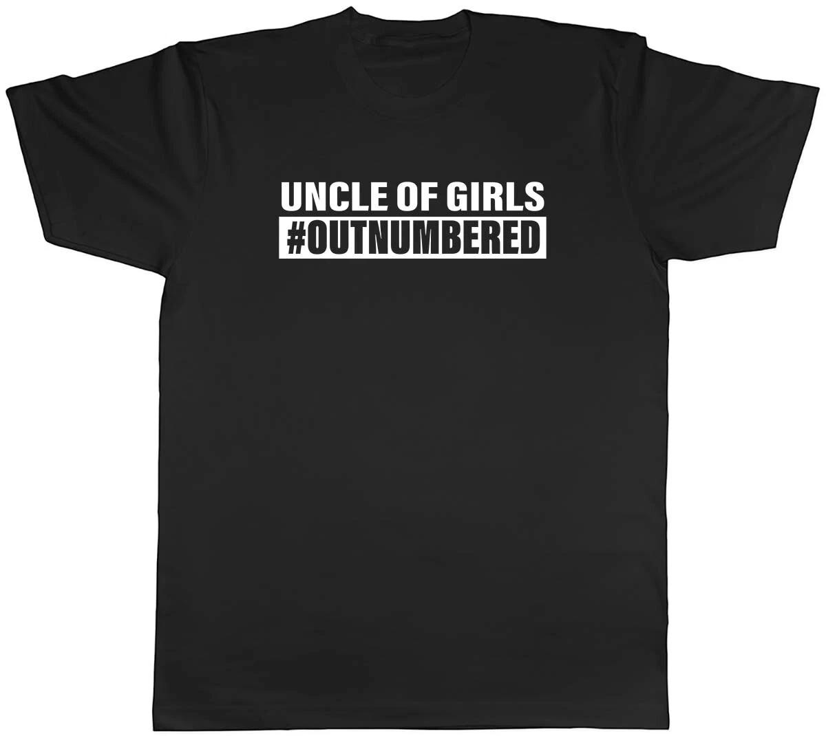 Uncle Of Girls #outnumbered Mens Unisex T-Shirt Tee XXL