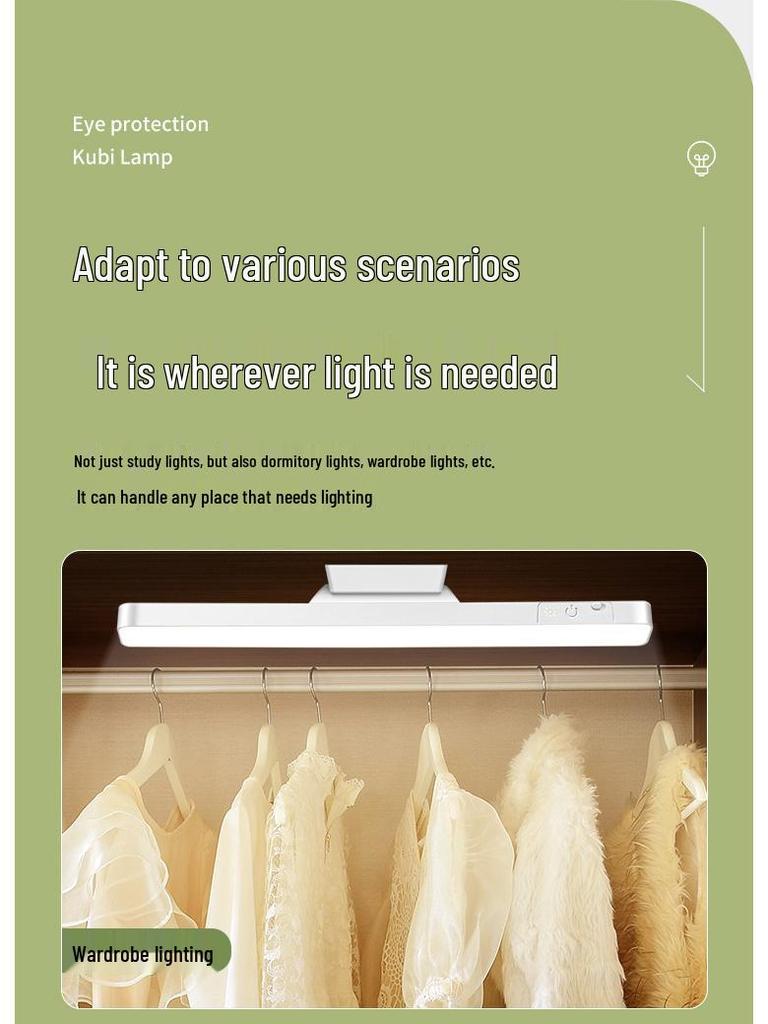 Smart Rechargeable LED Desk Lamp with Eye Protection and Magnetic Base for Students