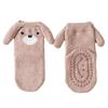 1 Pair Warm Infant Walking Socks Nonslip Bottom Cute Puppy Pattern Cosy Footwear For Cold Weather 0 to 3 Years