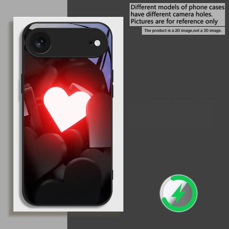 Brilliant Flame Rose Suitable For iPhone 17 Pro Max 16E 15 Pro 14 13 Plus 12 mini 11 16 Air 17Pro magnetism Glass Phone Case