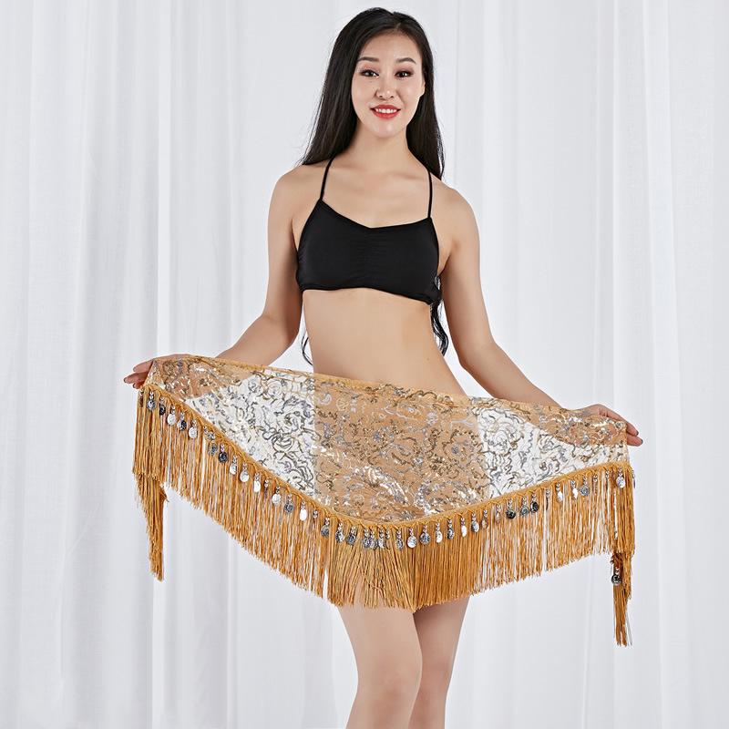 Belly Dance Hip Scarf Wemen Scarf Dance Sequins Arabic Latin Hip Scarf Sexy Belly Dance Belt Wrap Skirt Affordable