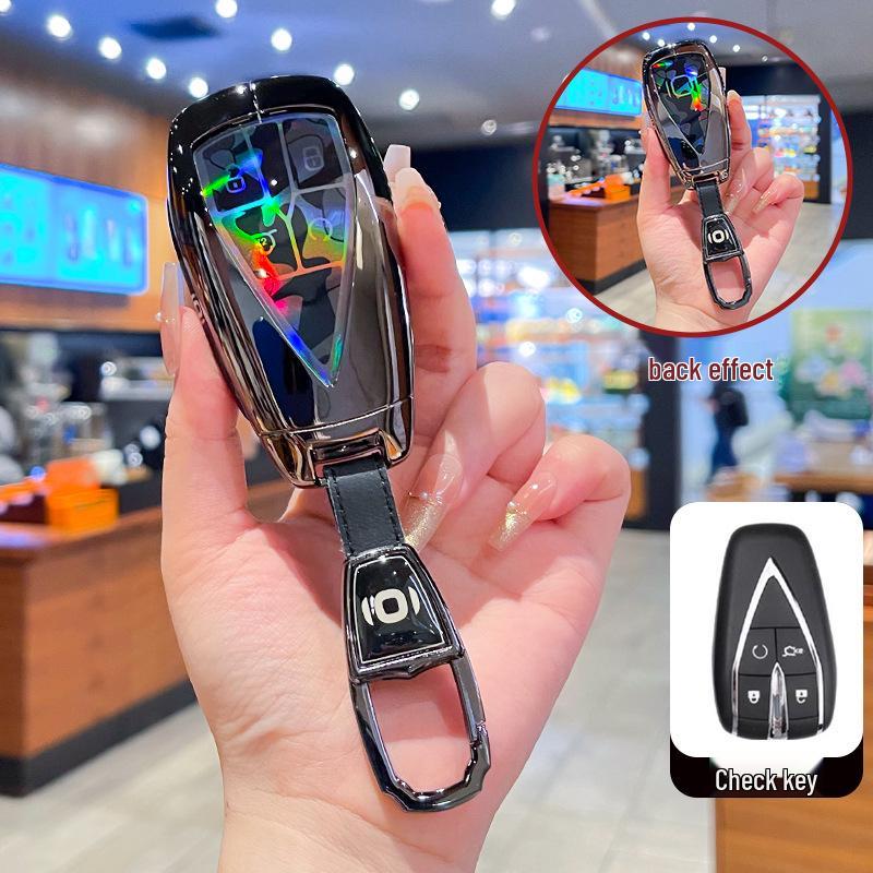 High-End Metal Key Cover for Changan Qiyuan A07 2025, A06 New Energy, and A05/A07 with Buckle