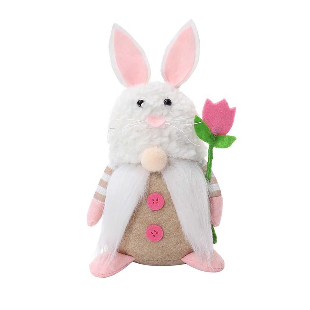 New Easter Doll Plush Bunny Desktop Ornaments Window Props Holiday Decorations