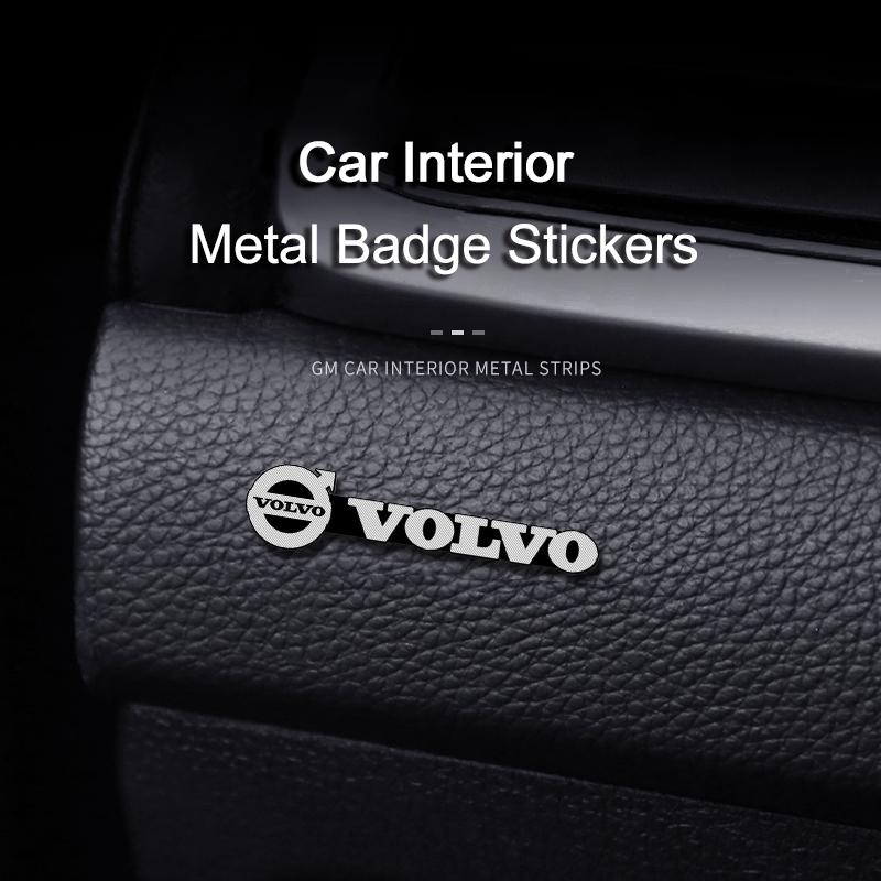 dnfuk5 5Pcs/10Pcs Mini Aluminum Car Decorative Stickers For Volvo Xc60 Xc90 V40 V60 S60 V50 V90 S80 C40 XC40 V70 XC70 C30 EX90 C70