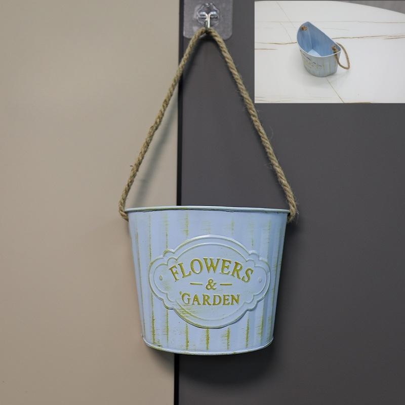 Retro, Wrought Iron Wall Hanging Flower Barrels, Flower Vessels, Flower Pots, Hanging Baskets, Flower Baskets, Wall Decorations, Garden Courtyards