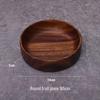 ZISIZ Round Wooden Divided Walnut Fruit Plate