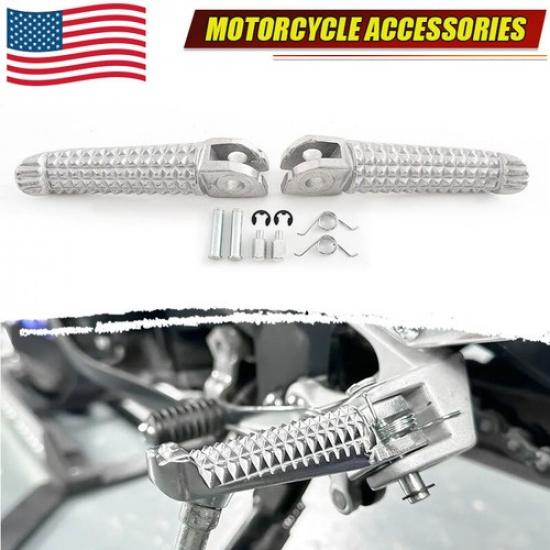 For Yamaha YZF R1 R3 R6 FZ07 FZ09 FZ6 Chrome Front Foot Peg Rest Footrest Pedal