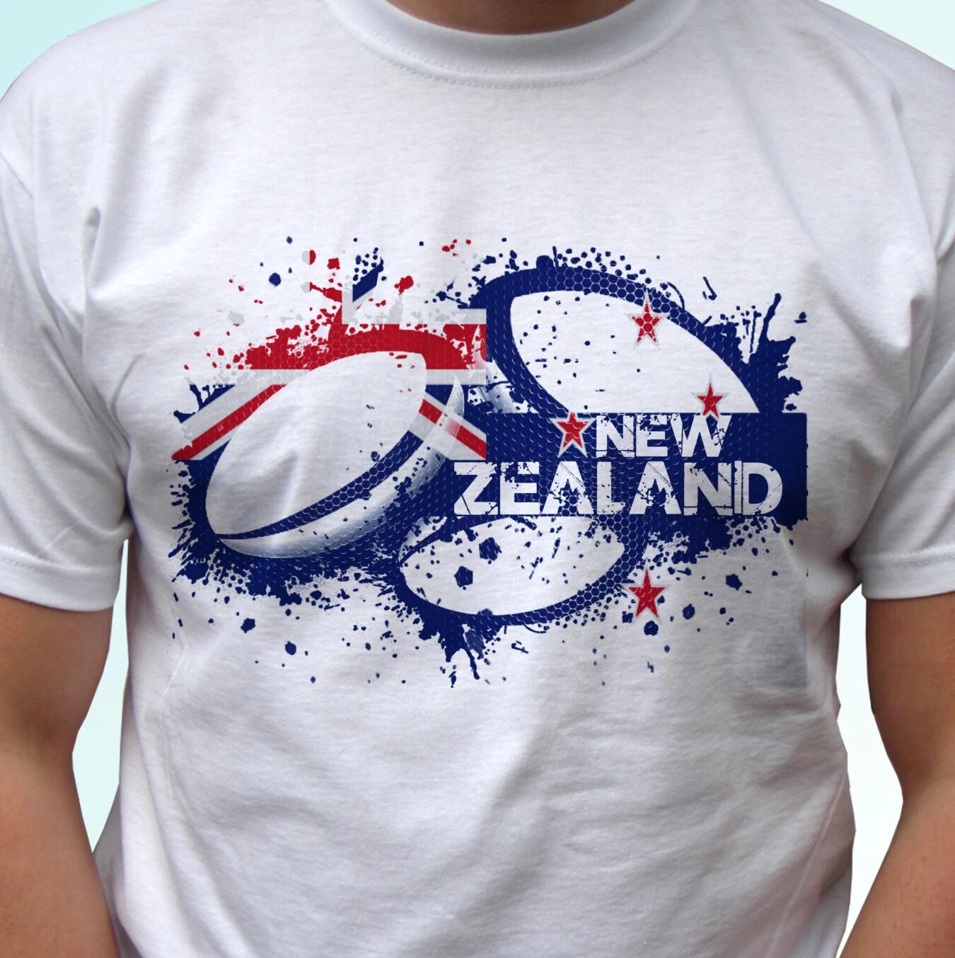 New Zealand Rugby flag white kids boys T-Shirt Rugger top tee football gift all sizes 150