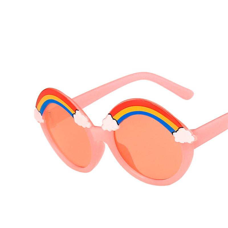 

Round Sunglasses Rainbow Shape Glasses Trendy Girls Cartoon Eyeglasses Shades Anti-Glare Boys Cartoon Sunglasses only 1pcs sunglasses-1