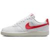 Nike Court Vision Low Top Skateboard Shoes Women's White Red HV5246-100