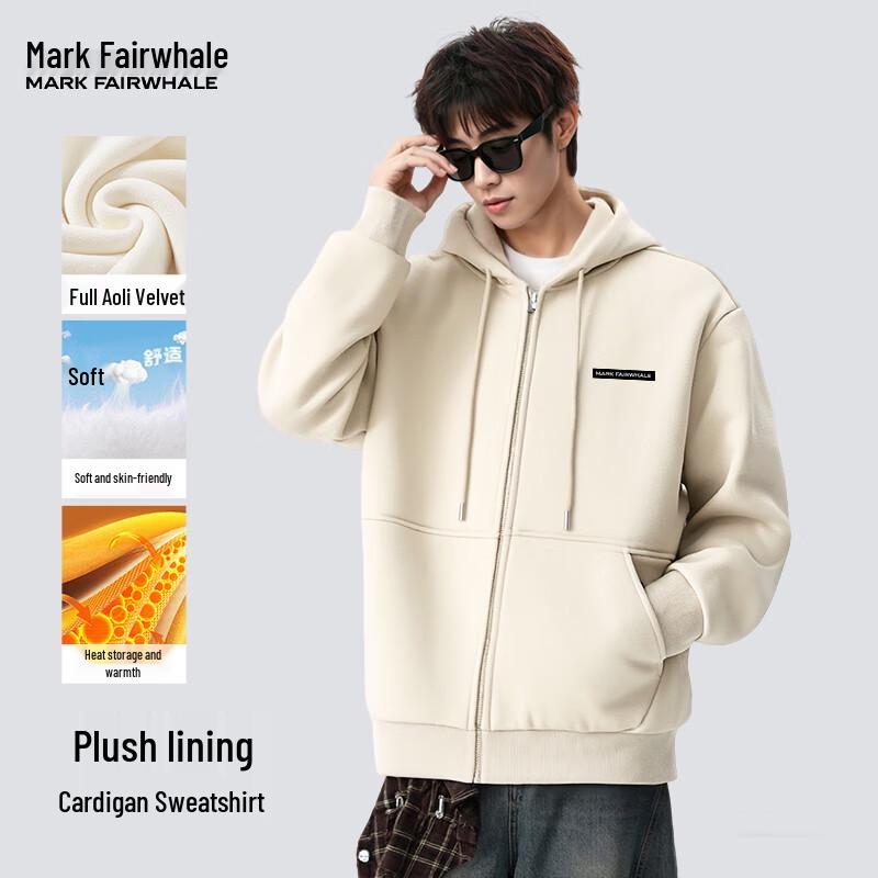 Mark Fairwhale Men s Heavyweight Fleece-lined Hooded Pullover Hoodie 3XL