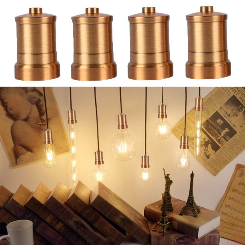 

220 В E27 Патрон лампы Матовое золото Подвесные лампы Цоколь Ретро Винтовой цоколь для отеля