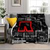 Ramm-stein Skulls And Logo Blanket Flannel Blanket for Bed, Sofa, Camping, Hiking, Picnic Essentials, Gift for Family Fan Gifts