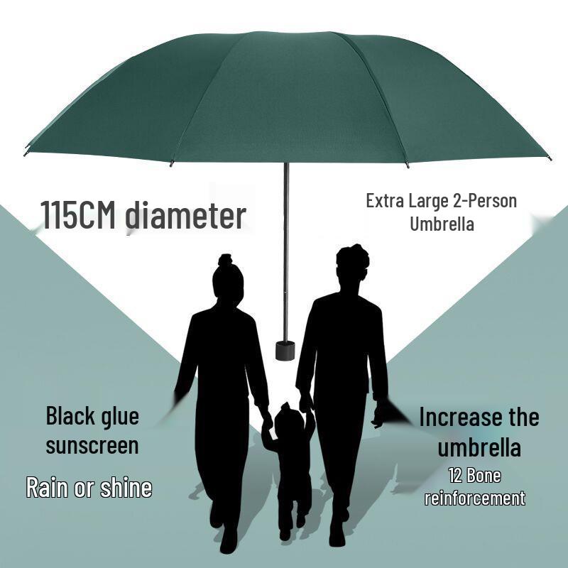 Sturdy Windproof & Rainstorm Resistant Extra Large Three-Fold Umbrella for Three