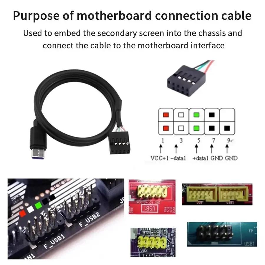 Mini 3.5 Inch IPS TYPE-C Computer Secondary Screen IPS Computer CPU GPU HDD Monitor LCD Display Freely AIDA64 Windows 8/10/11