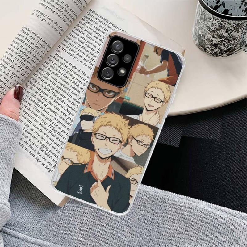 Haikyuu Kei Tsukishima Phone Case For Samsung Galaxy S10 S21 S22 Plus Ultra A91 A51 A21S A12 Transparent Phone Cover