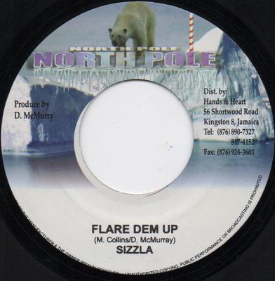 7inch Record SIZZLA / UNICORN - Flare Dem Up / Gun Shot NONE North Pole 2005 Jamaica Reggae, Ska & Dub Used