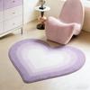 Heart Shape Living Room Decoration Carpet Thick Plush Lounge Floor Mat Fluffy Soft Cloakroom Rug Gradient Color Rugs for Bedroom