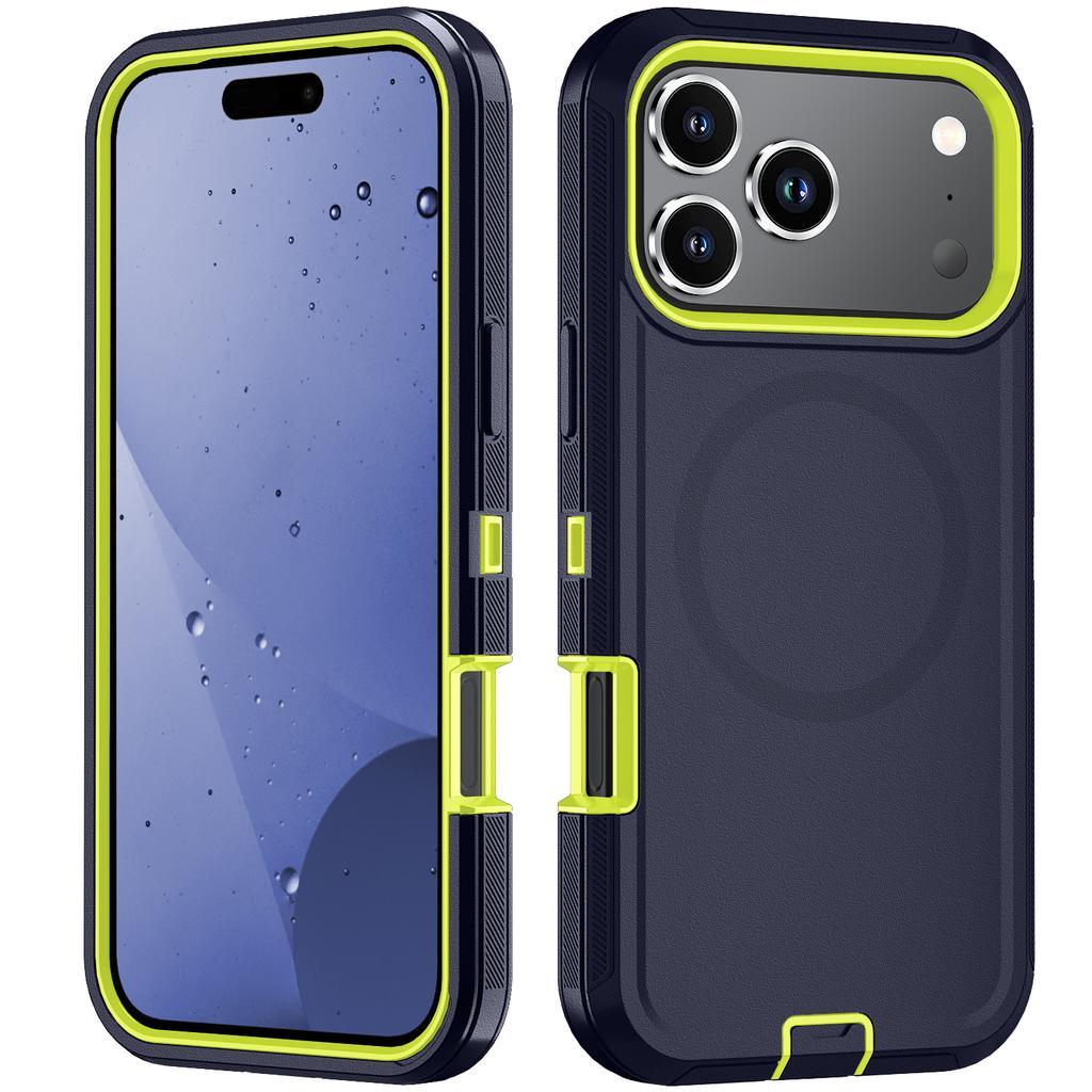 Heavy Duty Mechanical Rugged PC+TPU Case for IPhone 17 Pro Max 17 Air 16 15 14 13 12 Pro Max Otter Magnetic Charging Enhanced Anti-Drop Box Cover