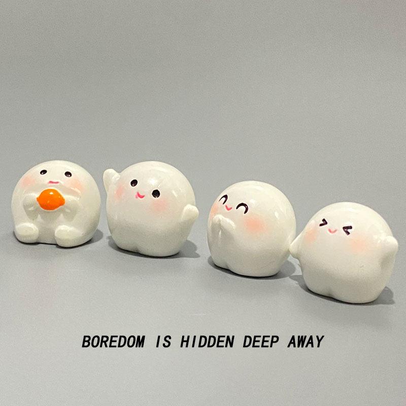 6PCS Resin Mini Cute Car Center Console Decor Ornaments Micro Animal Screen Decoration Car Interior Accessories