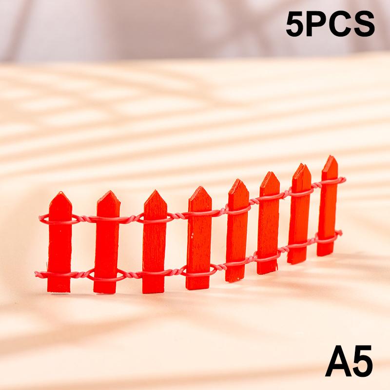 

5 шт. Мини-забор Садовое и Бонсай украшение Сказочный сад Забор Деревянное украшение, DIY Проект ручной работы Мини штакетник