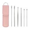 6pcs/Set Spiral Earpick Ear Wax Remover Set Ear Spoon Curette Easy Earwax Removal Ear Cleaner for Personal Hygiene