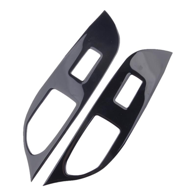 1 Set Car Interior Window Lift Switch Panel Trim Cover Fit for Infiniti G25 G35 G37 Left Hand Drive Glossy Black ABS