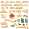 Wooden Tracks Railway Toys Beech Wooden Train Track Rail Bridge Pier Parts Fit Biro All Brand Track Educational Toy for Children