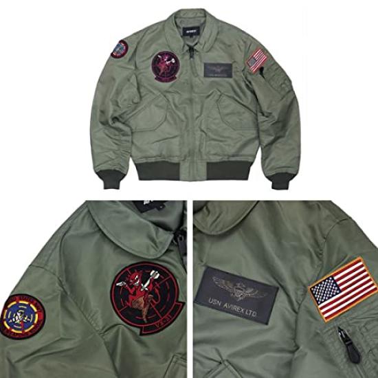 Avirex 6102208 Top Gun Flight Medium CWU-36P VX-31 Jacket, 73SAGE,