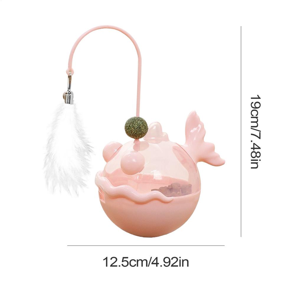 

Игрушка-пазл для кошек, дразнилка с кошачьей мятой для котят, интерактивная игрушка-пазл для кошек для еды, снятия скуки, тренировки кормления, упражнений розовый