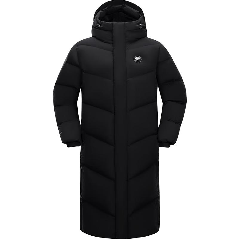 Camel Unisex Long Hooded Down Puffer Jacket A34CAPLN626