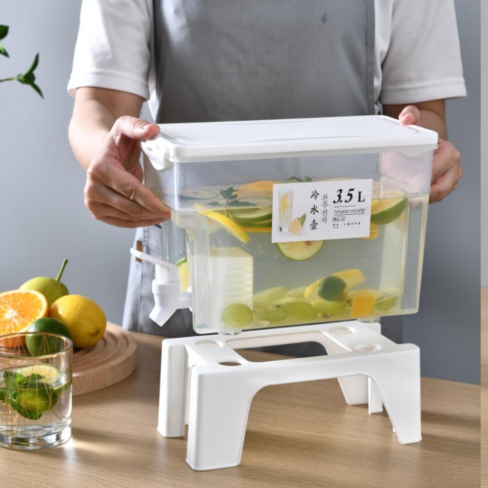 Large Capacity 3.5L Faucet Drink Dispenser With Stand Juice Jug Beverage Dispenser Lemonade