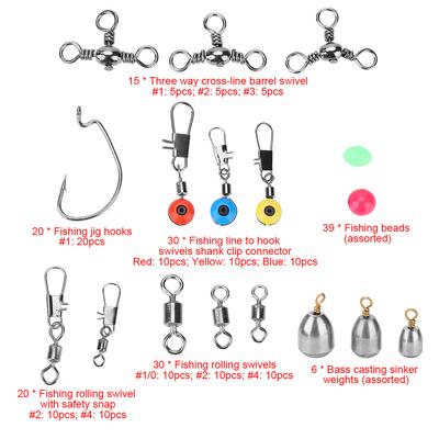 160pcs Fishing Accessories Kit Jig Hooks   Bd with Tackle Box Kit