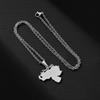 Stainless Steel Outline Venezuela Map Pendant Necklace Heart Map Jewelry