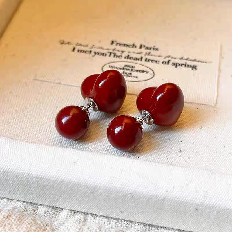 Large Retro 925 Pearl Earrings with Niche Ear Buckles for Women