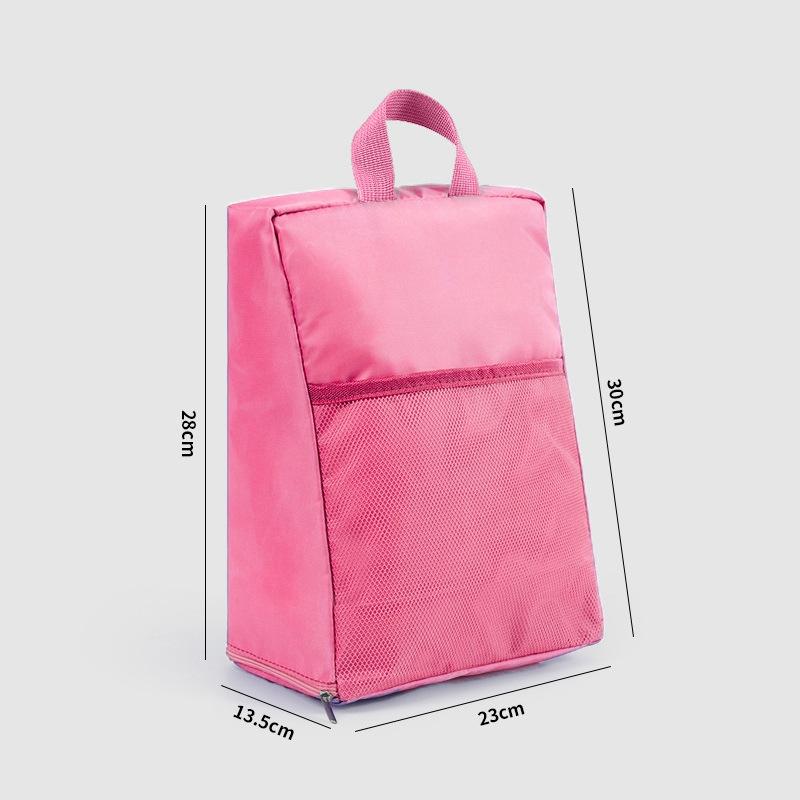 

Portable Shoe Storage Bag Travel Outdoors Clothing Organizer Bags with Mesh Pouch Multi-functional Underwear Storage Handbag розовый