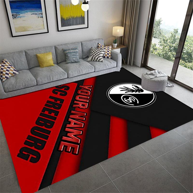Custom Name SC Freiburg Carpet Rug for Living Room Bedroom Home Sofa Decoration,Kids Play Non-slip Floor Mat