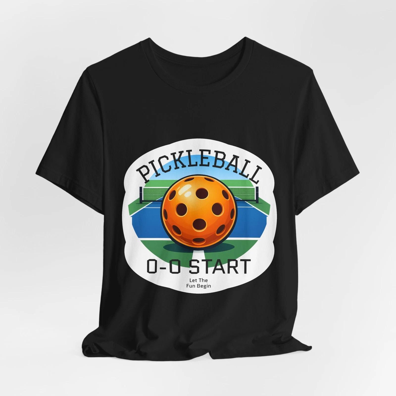 Pickleball, 0-0 Start, Unisex Tee | Pickleball Court Graphic Shirt XL